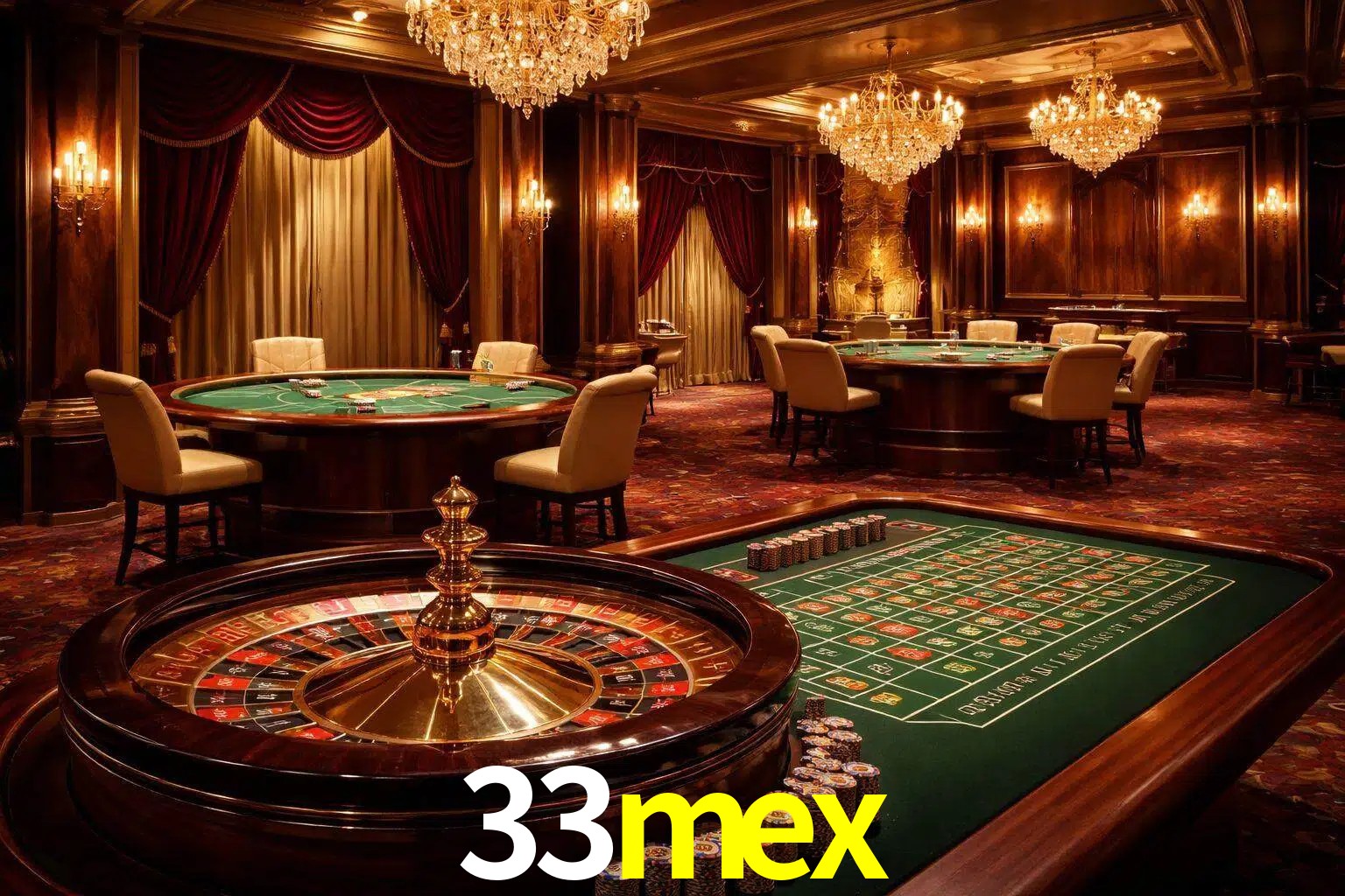 Una escena premium de mesa de casino en vivo con cartas, elementos de ruleta y un ambiente pulido de estudio de transmisión.